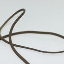 FENDI Zucchino Canvas Shoulder Bag PVC Brown Silver Auth th5785-8