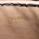 FENDI Zucchino Canvas Shoulder Bag Coated Canvas Brown Gold Auth th5787-10