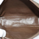 FENDI Zucchino Canvas Shoulder Bag Coated Canvas Brown Gold Auth th5787-11