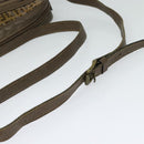 FENDI Zucchino Canvas Shoulder Bag Coated Canvas Brown Gold Auth th5787-7