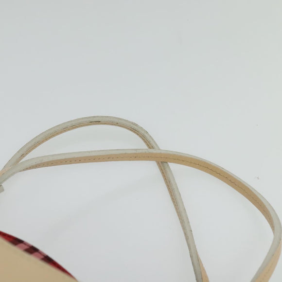 BURBERRY Nova Check Tote Bag Nylon Red Beige Auth th5793