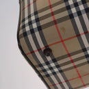 Burberrys Nova Check Boston Bag Canvas Beige Gold Auth th5794-15