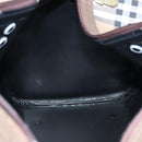 Burberrys Nova Check Boston Bag Canvas Beige Gold Auth th5794-20