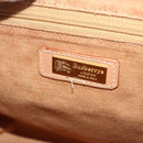 Burberrys Nova Check Hand Bag PVC Leather 2way Blue Auth th5802-11