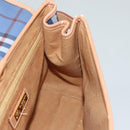 Burberrys Nova Check Hand Bag PVC Leather 2way Blue Auth th5802-18