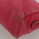 PRADA Pouch Canvas Pink Auth th5806-8