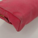 PRADA Pouch Canvas Pink Auth th5806-15