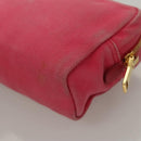PRADA Pouch Canvas Pink Auth th5806-16