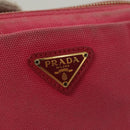 PRADA Pouch Canvas Pink Auth th5806-9