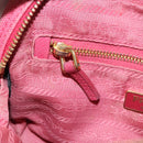 PRADA Pouch Canvas Pink Auth th5806-20