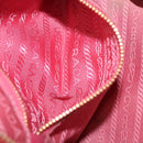 PRADA Pouch Canvas Pink Auth th5806-21