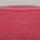 PRADA Pouch Canvas Pink Auth th5806-3