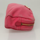 PRADA Pouch Canvas Pink Auth th5806-4