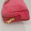 PRADA Pouch Canvas Pink Auth th5806-5