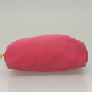 PRADA Pouch Canvas Pink Auth th5806-7