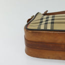 Burberrys Nova Check Shoulder Bag Canvas Beige Auth th5811-14