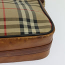 Burberrys Nova Check Shoulder Bag Canvas Beige Auth th5811-9