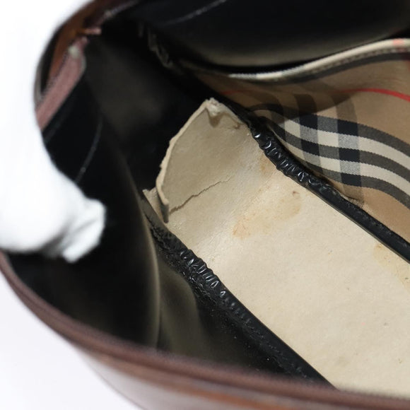 Burberrys Nova Check Shoulder Bag Canvas Beige Auth th5811