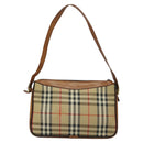 Burberrys Nova Check Shoulder Bag Canvas Beige Auth th5811-2