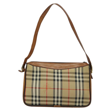 Burberrys Nova Check Shoulder Bag Canvas Beige Auth th5811 - 0