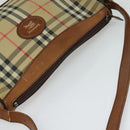 Burberrys Nova Check Shoulder Bag Canvas Beige Auth th5811-6