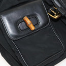 GUCCI Bamboo Backpack Leather Black Auth th5812-25