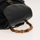 GUCCI Bamboo Backpack Leather Black Auth th5812-6