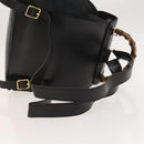 GUCCI Bamboo Backpack Leather Black Auth th5812-9