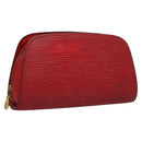 LOUIS VUITTON Epi Dauphine PM Pouch Castilian Red M48447 LV Auth th5819-1