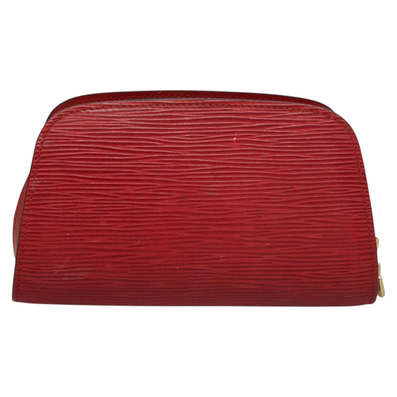 LOUIS VUITTON Epi Dauphine PM Pouch Castilian Red M48447 LV Auth th5819