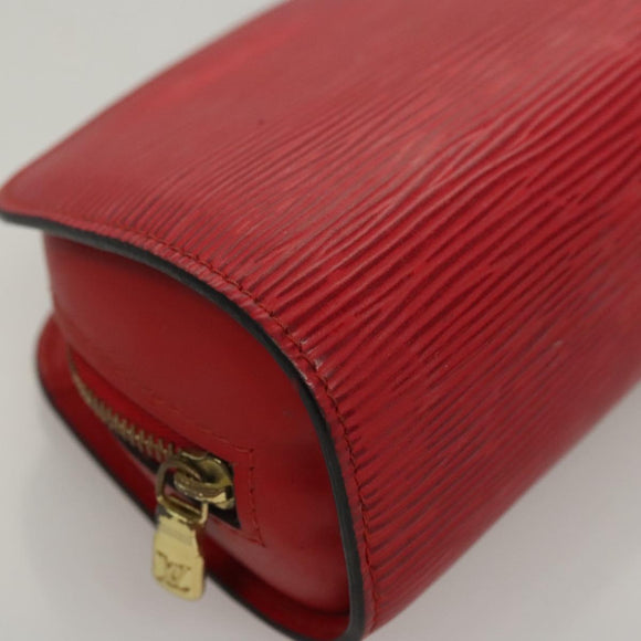 LOUIS VUITTON Epi Dauphine PM Pouch Castilian Red M48447 LV Auth th5819