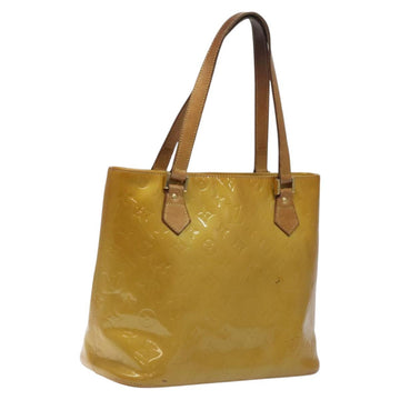 LOUIS VUITTON Monogram Vernis Houston Hand Bag Beige M91004 LV Auth th5822