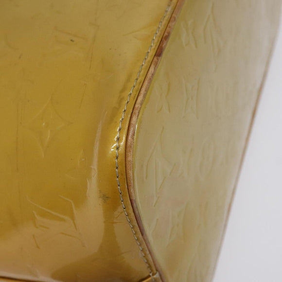 LOUIS VUITTON Monogram Vernis Houston Hand Bag Beige M91004 LV Auth th5822