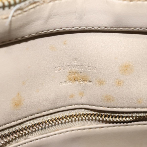 LOUIS VUITTON Monogram Vernis Houston Hand Bag Beige M91004 LV Auth th5822