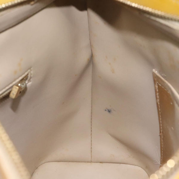 LOUIS VUITTON Monogram Vernis Houston Hand Bag Beige M91004 LV Auth th5822