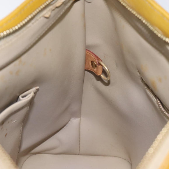 LOUIS VUITTON Monogram Vernis Houston Hand Bag Beige M91004 LV Auth th5822