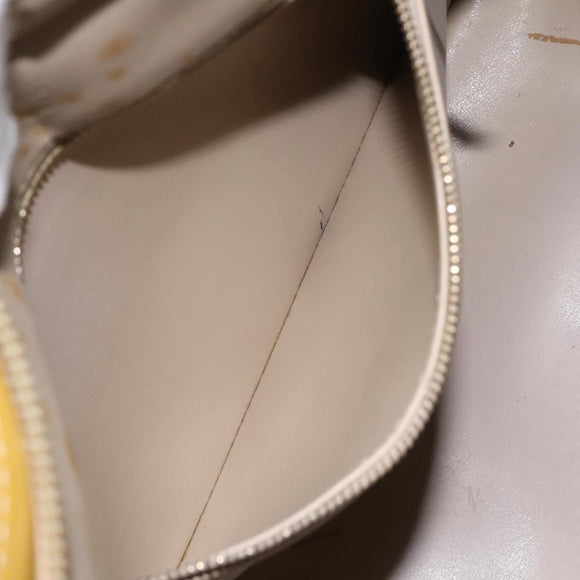 LOUIS VUITTON Monogram Vernis Houston Hand Bag Beige M91004 LV Auth th5822