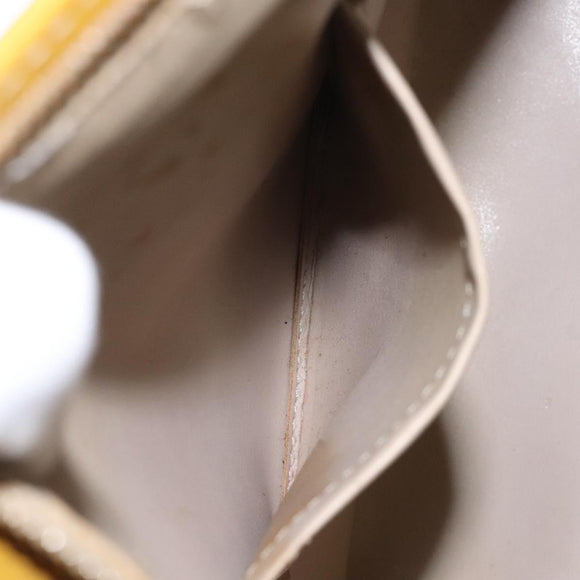 LOUIS VUITTON Monogram Vernis Houston Hand Bag Beige M91004 LV Auth th5822