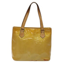 LOUIS VUITTON Monogram Vernis Houston Hand Bag Beige M91004 LV Auth th5822-2