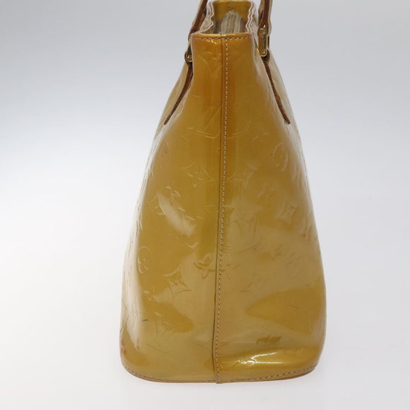 LOUIS VUITTON Monogram Vernis Houston Hand Bag Beige M91004 LV Auth th5822