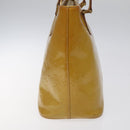 LOUIS VUITTON Monogram Vernis Houston Hand Bag Beige M91004 LV Auth th5822-4