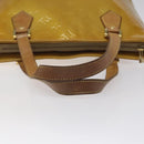 LOUIS VUITTON Monogram Vernis Houston Hand Bag Beige M91004 LV Auth th5822-7