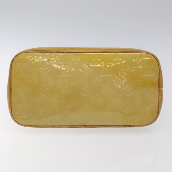 LOUIS VUITTON Monogram Vernis Houston Hand Bag Beige M91004 LV Auth th5822