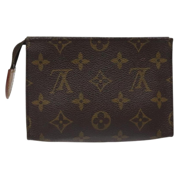 LOUIS VUITTON Monogram Poche Toilette 15 Pouch M47546 LV Auth th5824