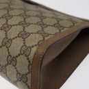 GUCCI GG Supreme Web Sherry Line Clutch Bag PVC Beige 89 01 033 Auth th5825-15