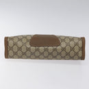 GUCCI GG Supreme Web Sherry Line Clutch Bag PVC Beige 89 01 033 Auth th5825-6