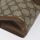 GUCCI GG Supreme Web Sherry Line Clutch Bag PVC Beige 89 01 033 Auth th5825-14