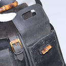 GUCCI Bamboo Backpack Suede Black Gold 003 2058 0016 Auth th5828-22