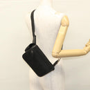 BALLY Waist bag Canvas Black Silver Auth th5841-27