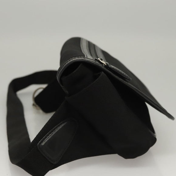 BALLY Waist bag Canvas Black Silver Auth th5841